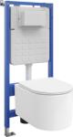 Mexen Sofia set WC încastrat cadru pneumatic Tex Air Slim cu vas WC și capac cu amortizare, alb - 610030540300A (610030540300A)