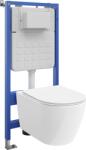 Mexen Rico set WC încastrat cadru Tex Slim cu vas WC 2.0 Tornado și capac cu coborâre lentă, alb - 61003072L4000T (61003072L4000T)