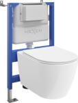 Mexen Rico set încastrat WC cadru pneumatic Tex Air XS-F cu vas WC 2.0 Tornado și capac cu închidere lentă, alb (61083072L4000TA)