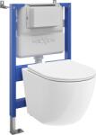 Mexen Lena set în perete WC cadru pneumatic Tex Air XS-F cu vas WC Tornado și capac cu închidere lentă, alb - 610830220300TA (610830220300TA)
