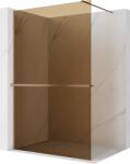 Mexen Kioto+ Zuhanyfal polccal, Walk-in 80 x 200 cm, 8 mm, csiszolt réz - 800-080-121-65-32 (800-080-121-65-32)