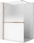 Mexen Kioto+ perete de duș cu raft Walk-in 150 x 200 cm, ombre alb 8 mm, cupru periat - 800-150-121-65-86 (800-150-121-65-86)
