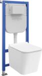 Mexen Teo Tex E WC beépített keret készlet Tornado WC csészével és lassan záródó ülőkével, fehér - 610930850700T (610930850700T)