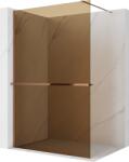 Mexen Kioto+ zuhanyfal polccal Walk-in 100 x 200 cm, bronz 8 mm, rózsaarany - 800-100-121-60-32 (800-100-121-60-32)