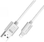 GOLF Cablu METAL iPhone Golf 10i argintiu 1m 2.1A Fast Charging (GC-10iS) - balutatech