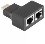  Adaptor Extender HDMI - 2x RJ45 mama (17436)