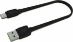Green Cell Cablu USB 2.0 A mufa - USB type C mufa 0.25m plat negru Green Cell KABGC03 (20332)