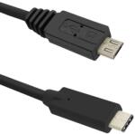 Qoltec Cablu USB2.0 B micro USB mufa tata - USB type C mufa tata 1.2m negru QOLTEC 50476 (20347)