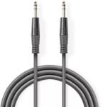 Nedis Cablu audio stereo 6.35 mm tata - 6.35 mm tata 3m gri NEDIS (COTH23020GY30)