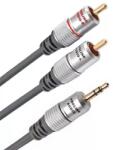 Prolink Cablu audio stereo Jack 3.5 mm - 2x RCA 5m ecranat negru PROLINK TCV3420-5.0 (TCV3420-5.0) - balutatech