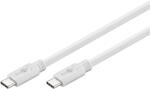 Goobay Cablu de incarcare si sincronizare USB type C 3.2 Gen1 tata-tata PD 60W 1m alb Goobay (19600)