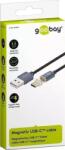 Goobay Cablu USB2.0 cu mufa magnetica USB Type C 1.2m negru Goobay (16896)