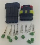 TE Connectivity Set conectori cablu Superseal 1.5 tata-mama mufa 4 pin +8 pini inclusi + 8 garnituri incluse IP67 TE Connectivity 282106-1-SET-M (282106-1-SET-M-F) - balutatech