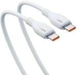 Baseus Cablu alimentare si date Baseus Pudding P10355702221-01 Fast Charging Data USB Type-C la USB Type-C 100W 2m alb (P10355702221-01)