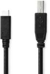 Nedis Cablu imprimanta Nedis CCGB60650BK20 USB-C 2.0 tata - USB-B 2.0 tata cupru 2m negru (CCGB60650BK20)
