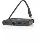 Nedis Adaptor USB Type C - HDMI USB3.0 Gigabit Ethernet USB Type C PD 100W negru Nedis (TCARF260BK) - balutatech