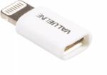 Valueline Adaptor iPhone Lightning tata - micro USB mama alb Valueline (VLMP39901W) - balutatech