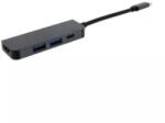 Well Adaptor USB Type C - HDMI 4K 3x USB 3.0 USB Type C PD 60W Well (ADAPT-USBC-HDMI/USB3.0X3/PD-WL) - balutatech