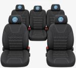 AutoHelix MSA Huse Scaune Auto Individuale 5 locuri, universale, compatibile cu Volkswagen Touran (HUS5.9)