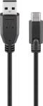 Goobay Cablu USB 2.0 tata la USB Type C tata 0.5m negru Goobay (55467) - balutatech