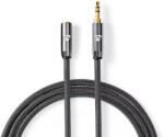 Nedis Cablu audio Jack stereo 3.5 mm tata - 3.5 mm mama Nedis 2m gri metal (CATB22050GY20) - balutatech