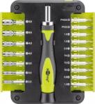 Goobay Set surubelnita 17biti CrV 3x capete plane 1mm 1.5mm 2mm 2x Phillips PH000 PH00 3x Torx T4 T5 T6 2x stele Star 0.8 1.2 7x hexago (74006) - balutatech Surubelnita