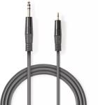 Nedis Cablu Audio Stereo Jack 6.35 mm tata - 3.5 mm tata 3m gri Nedis (COTH23205GY30) - balutatech