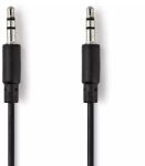 Nedis Cablu audio stereo Jack 3.5 mm tata - 3.5 mm tata 1m spiralat negru Nedis (CAGP22010BK10) - balutatech
