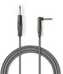Nedis Cablu audio MONO Jack 6.35 mm tata - 6.35 mm tata cotit 3m gri Nedis (COTH23005GY30)