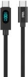 Well Cablu USB TYPE C - USB TYPE C 1m 20V 5A 100W negru afisaj incarcare Well (20740)