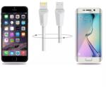 GOLF Cablu de incarcare USB Golf Diamond 2in1 alb iPhone micro USB 1m (IPCABDIAD) - balutatech