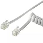 Goobay Cablu telefonic receptor spiralat RJ10 4m 4 pini 4 contacte Goobay (68601) - balutatech