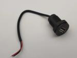  Mufa USB2.0 mama panou tip A 1 port gabarit mic cu 2 fire diam. 16mmx30mm (22002)