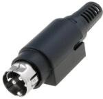 Ninigi Mufa conector alimentare DC tata 3 pini lipire 6.5mm montare pe cablu Ninigi PC-MDP-401-3P (PC-MDP-401-3P) - balutatech