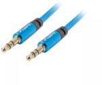 Lanberg Cablu audio Jack 3.5 mm tata-tata albastru panzat 1m Lanberg (18967)