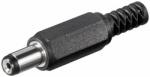 GBC Mufa alimentare DC tata pe cablu 6.3x3.1 mm cu protectire cablu negru GBC 29.0483. 00 (29.0483.00)