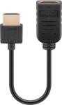 Goobay Cablu adaptor HDMI tata - HDMI mama 10cm v2.0 4K Ultra HD 2160p 60Hz Goobay 49979 (49979) - balutatech