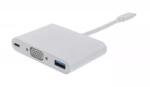 Well Adaptor USB Type C 3.1 - VGA USB3.0 USB-C PD Well (ADAPT-USBC-VGA/USB3.0/PD-WL) - balutatech