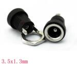  Mufa alimentare DC mama 3.5x1.3mm filet interior 7.5mm pentru montare pe panou (22861)