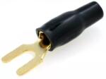 ACV Papuc Terminal tip furca 5mm2 M4 aurit izolat negru ACV 30.4440-03 (30.4440-03) - balutatech