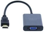 Well Cablu adaptor HDMI tata la VGA mama Well (ADAPT-HDMIM/VGAF-0.2BK-WL) - balutatech
