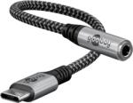 Goobay Cablu adaptor USB-C la mufa Jack 3.5 mm mama 15cm textil Goobay 74056 (74056) - balutatech