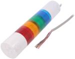 PATLITE Coloană de semnalizare LED 24V DC IP65 (LR6-402WJBW-RYGB)