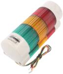 Qlight Coloană semnalizare LED roșu/ambră/verde 24V QLIGHT IP54 (QWTL-3-24-RAG)