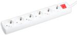Borsan Prelungitor 1.5m 6 prize 3x1 cu întrerupător, Borsan (BR-1566-15) - electronic-mag