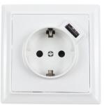 HOFF Priza schuko simpla Hoff cu USB 2.4A incastrata (1055890)
