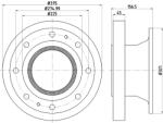 TEXTAR Set 2 Discuri Frana Spate Dreapta/Stanga (375mmx45mm) Volvo Fl 03.00 (93243000)