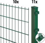 Floraworld kétrudas hálós kerítéspanel talplemezzel 80 cm x 20 m 60/40 mohazöld