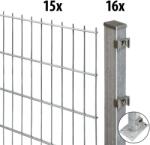 Floraworld kétrudas hálós kerítéspanel talplemezzel 120cmx30m 60/40 horganyzott
