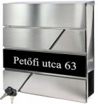 Batadecor Rozsdamentes (INOX) fém postaláda, gravírozott felirattal "10